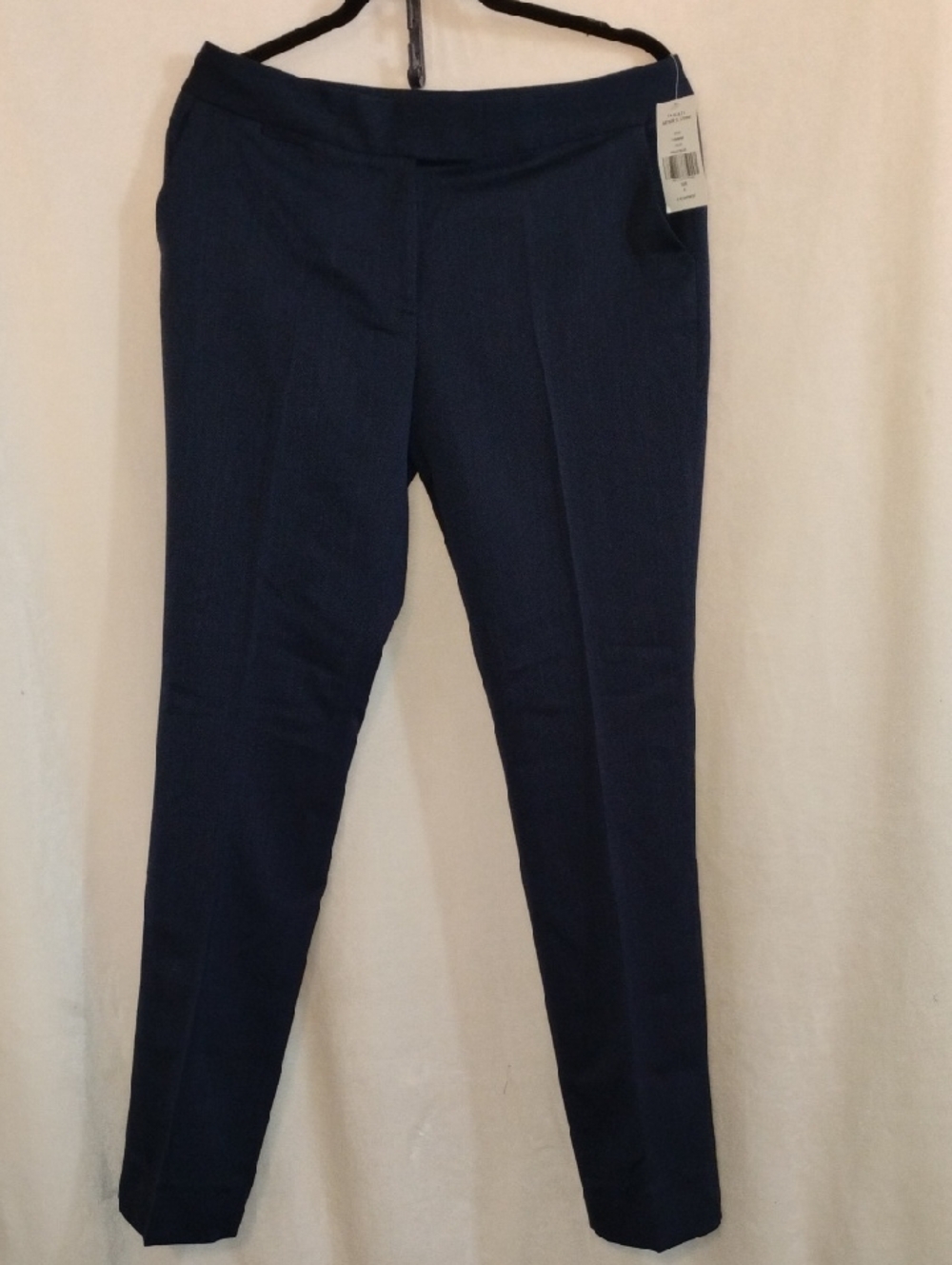Arthur S Levine Classic Navy Straight-Leg Pants Size 6